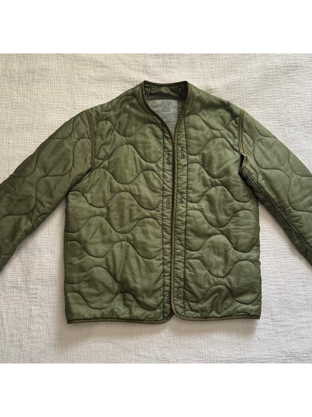 Military Liner Jacket, Green, fits like a Men’s Medium